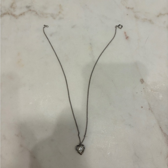 Silver-colored heart necklace; FREE if bundled with any other item. - Picture 2 of 4